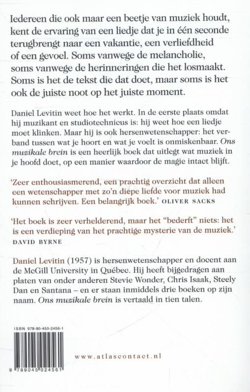 Ons muzikale brein Ons muzikale brein achterkant