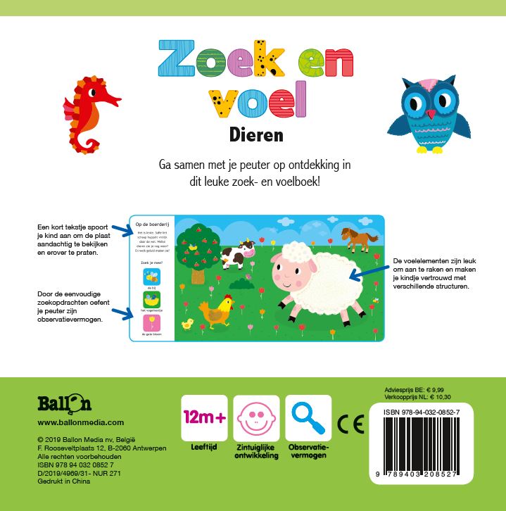 Zoek en voel 0 -  Dieren Zoek en voel 0 -   Dieren achterkant