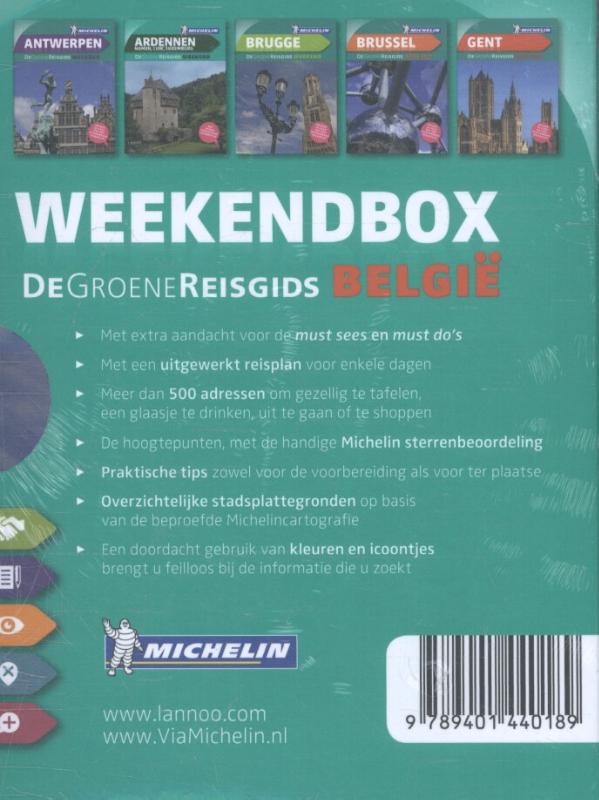 De Groene Reisgids  -   Weekendbox België achterkant