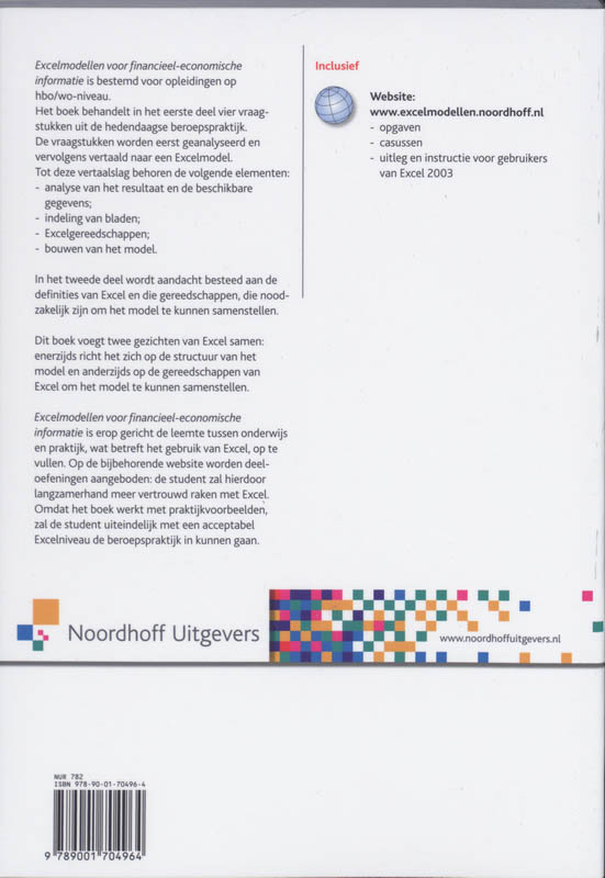 Excelmodellen voor financieel-economische informatie achterkant