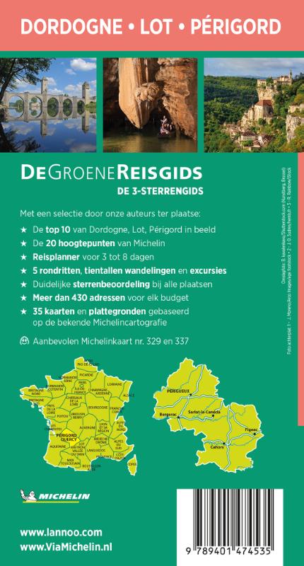 Dordogne/Lot/Périgord / De Groene Reisgids achterkant