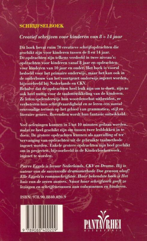 Schrijfselboek achterkant