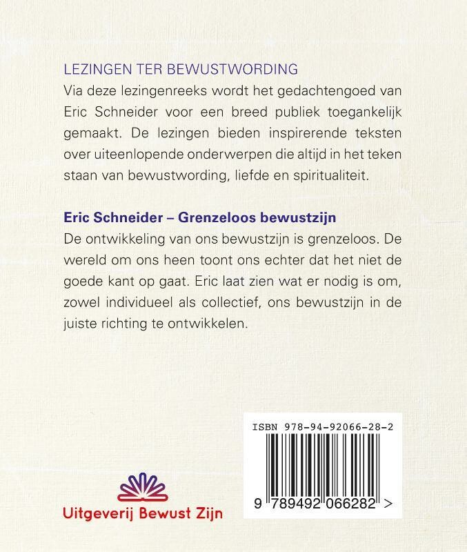 Grenzeloos bewustzijn / Lezingen ter bewustwording / 10 achterkant