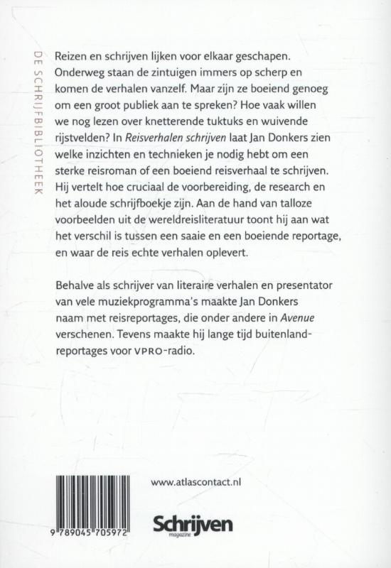 De schrijfbibliotheek  -   Reisverhalen schrijven achterkant