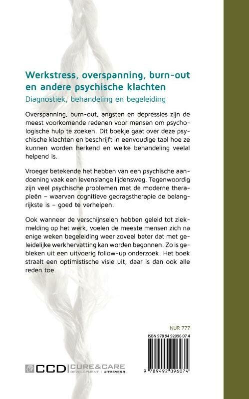 Werkstress, overspanning, burn-out en andere psychische klachten achterkant