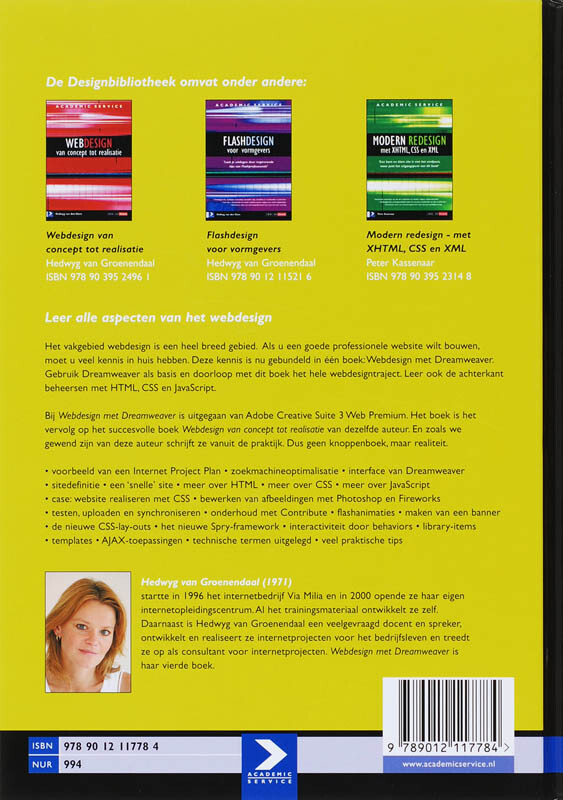 Webdesign met Dreamweaver 9 achterkant