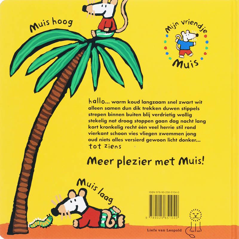 Muis groot, Muis klein achterkant