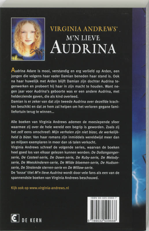 M'n lieve Audrina achterkant