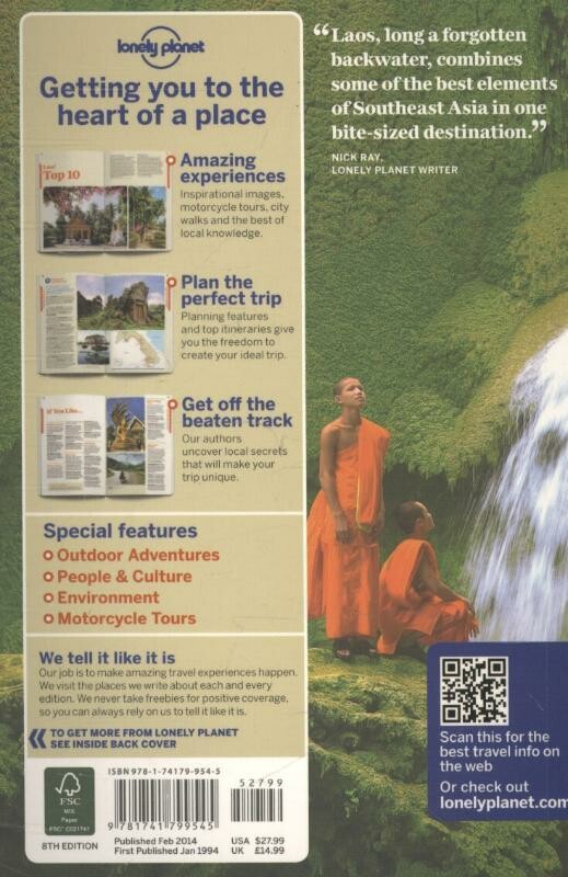 Lonely Planet Laos dr 8 achterkant