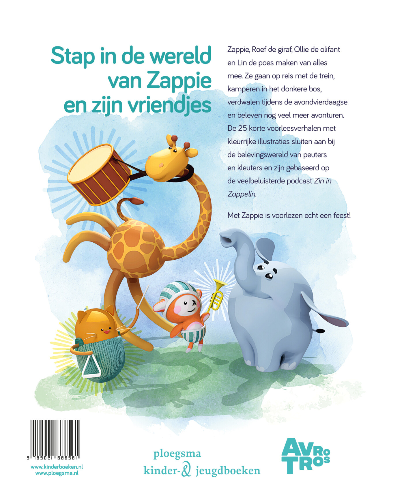 Het grote Zin in Zappelin voorleesboek achterkant