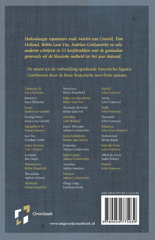 Legendarische veldheren Legendarische veldheren achterkant