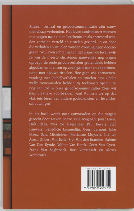 Toekomst voor verhalen en rituelen ? / Verslagboek Vliebergh-Sencie-leergang / 2004 achterkant