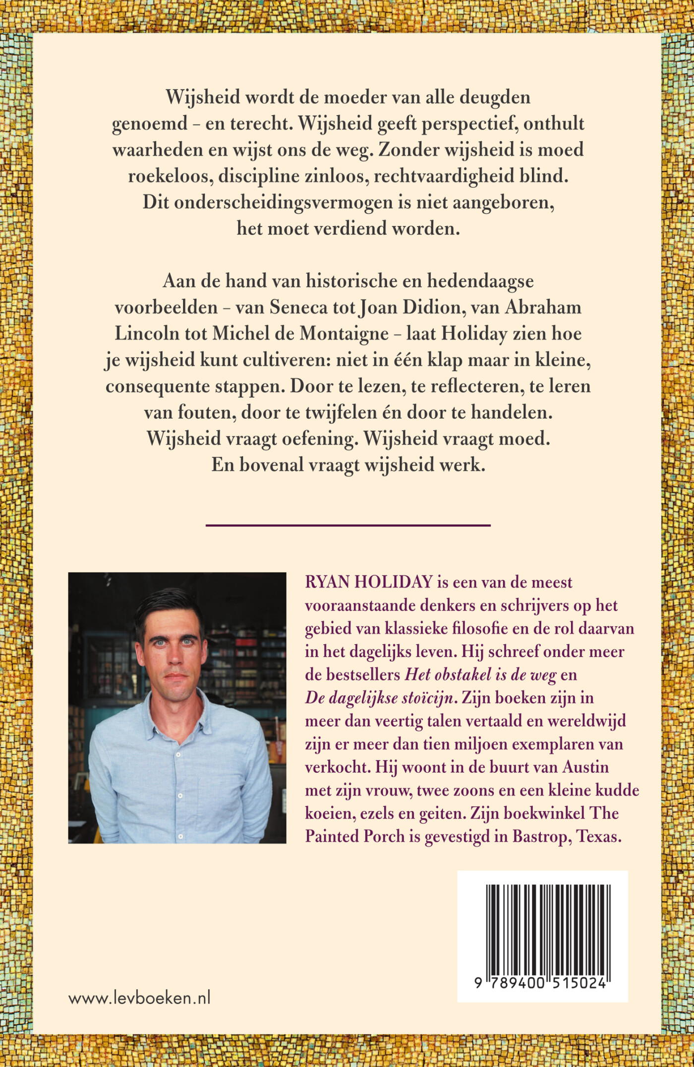 Wijsheid is werk achterkant