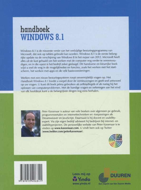 Windows 8.1 / Handboek achterkant