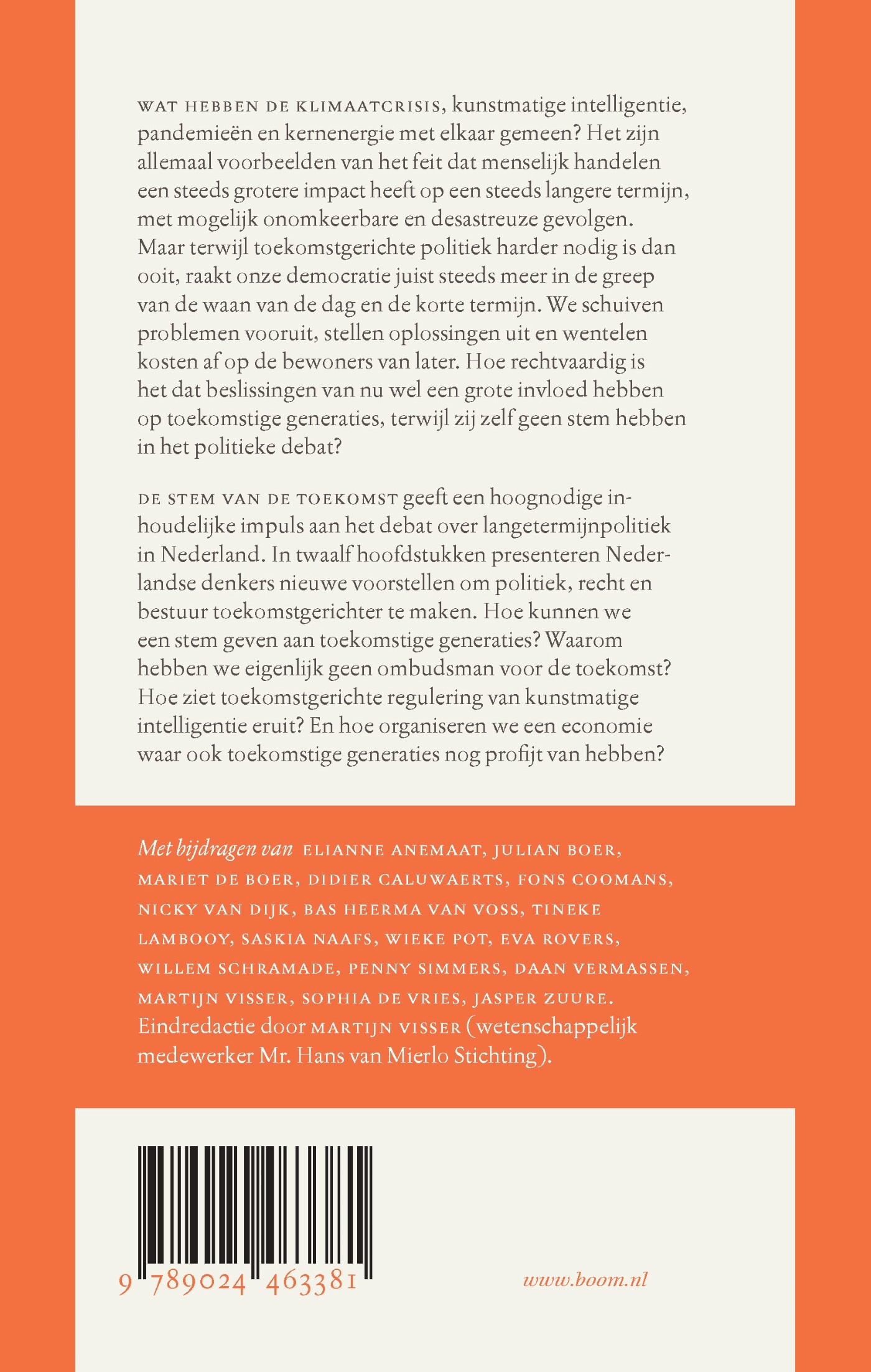 De stem van de toekomst achterkant