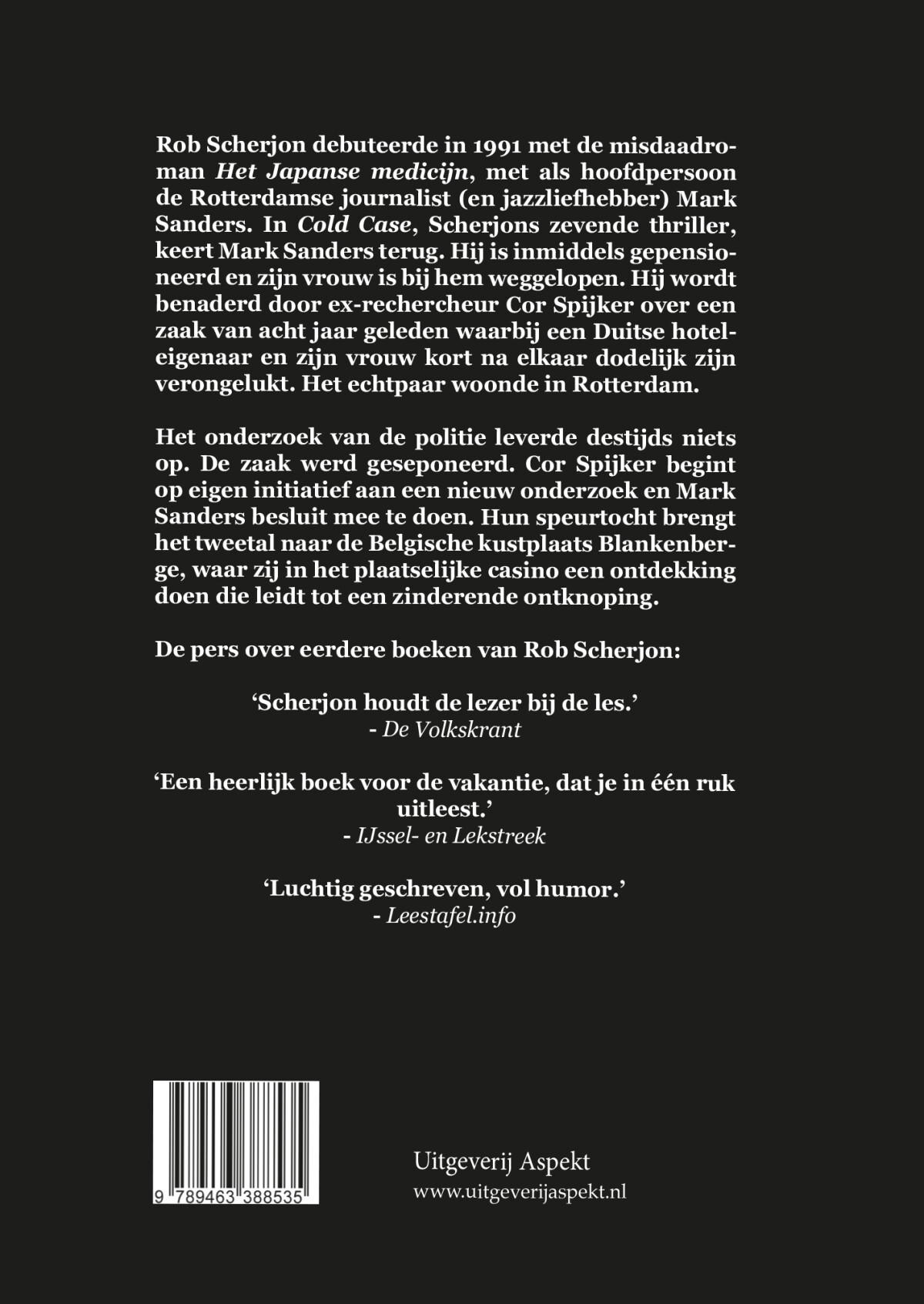 Cold Case achterkant
