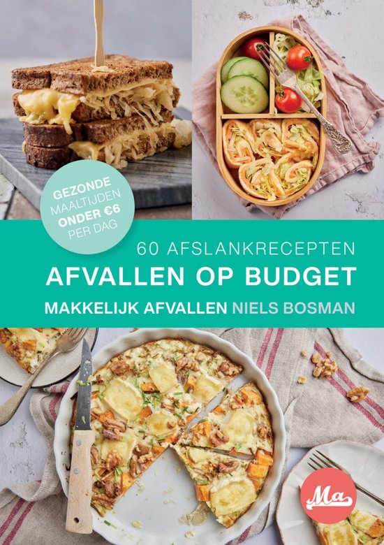 boekenbalie_9789083237565_cover Afvallen op Budget >> Bespaar €396 per jaar met Koolhydraatarme Recepten >> Hardcover Kookboek >> Makkelijk Afvallen