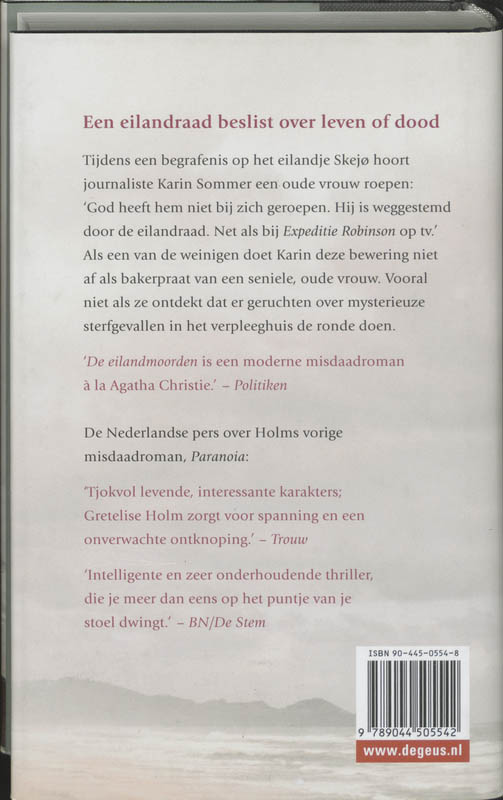 De Eiland Moorden achterkant
