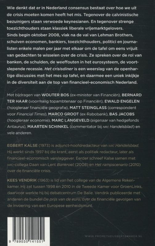 Het crisisdiner achterkant