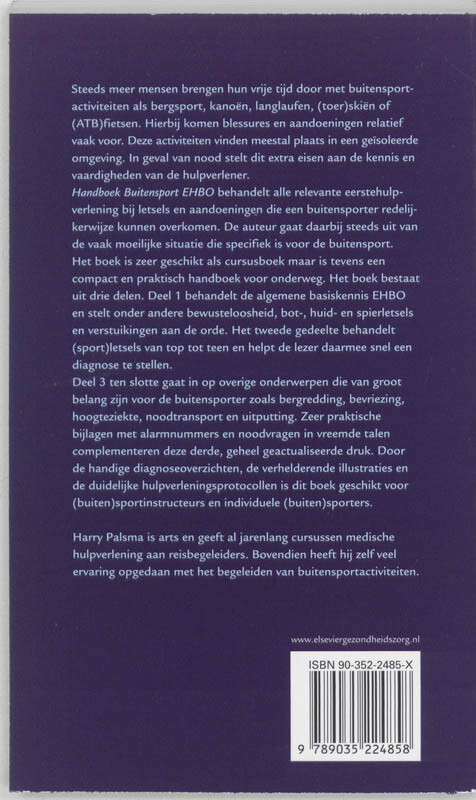 Handboek buitensport EHBO achterkant