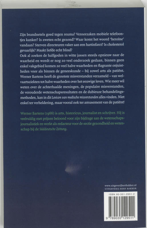 Lexicon van medische misverstanden Lexicon van medische misverstanden achterkant