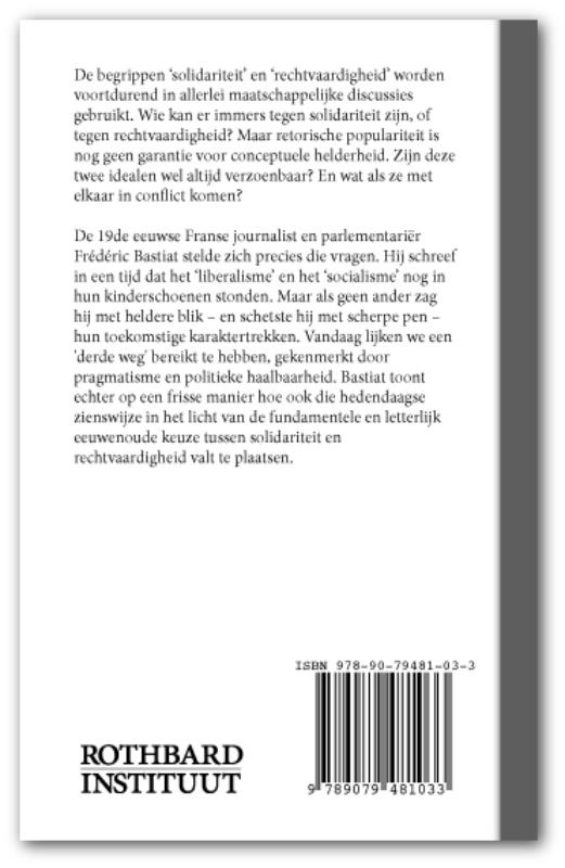 Rechtvaardigheid en solidariteit / Cruciale inzichten voor onze samenleving / 2 achterkant