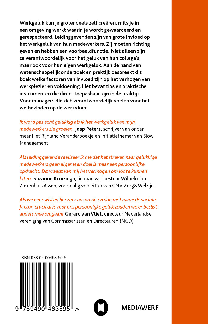Leidinggeven aan geluk achterkant