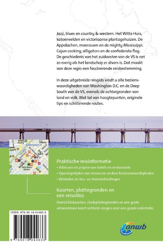 WERELDREISGIDS VERENIGDE STATEN ZUIDOOST / ANWB Wereldreisgids achterkant