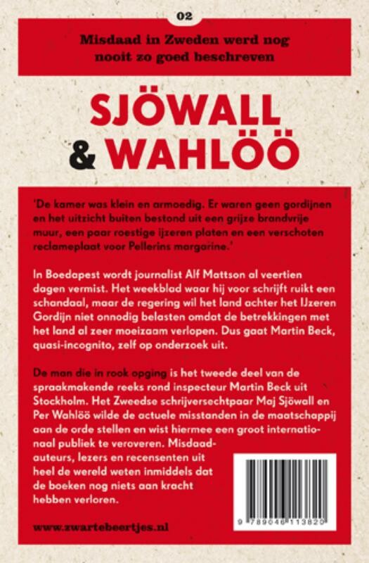 De man die in rook opging / Sjöwall & Wahlöö achterkant