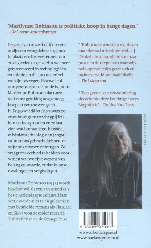 De gegevenheid der dingen achterkant