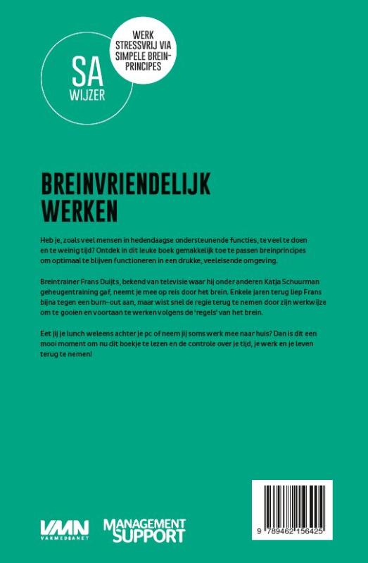 Breinvriendelijk werken / Secretaresse Assistent Wijzer achterkant