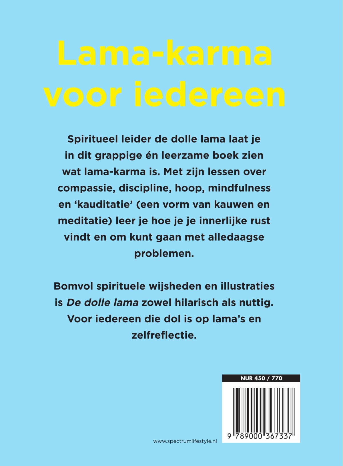 De dolle lama achterkant