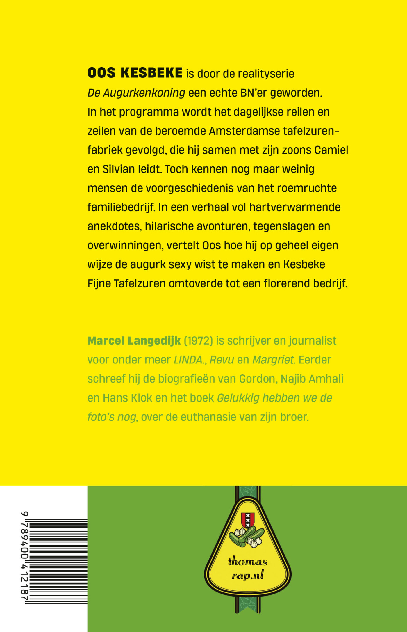 Oos Kesbeke, augurkenkoning achterkant