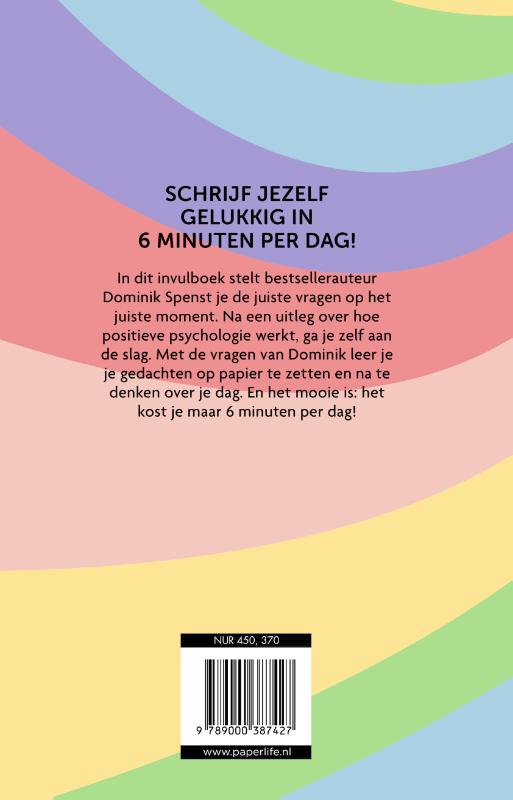 6 minuten dagboek - regenboog editie / Het 6 minuten dagboek achterkant