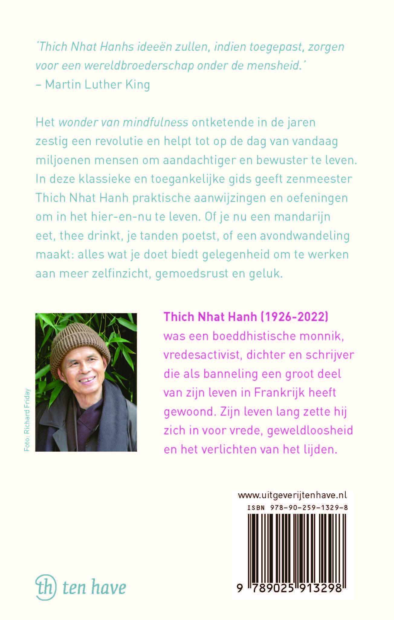 Het wonder van mindfulness achterkant