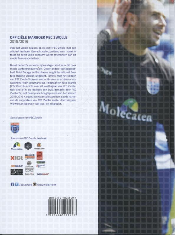 Officiële jaarboek PEC Zwolle / 2015-2016 / Jaarboek / 4 achterkant