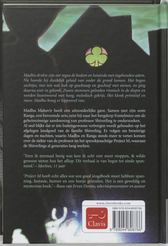 Project M. / Clavis avontuur achterkant