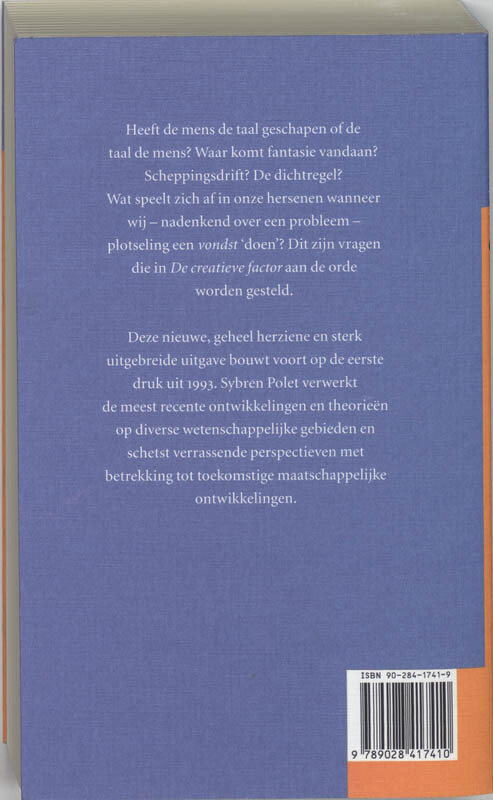 De creatieve factor / Filosofische reeks achterkant