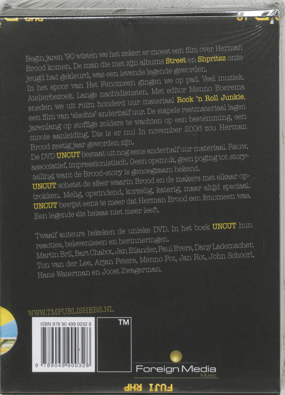 Herman Brood Uncut En Dvd achterkant