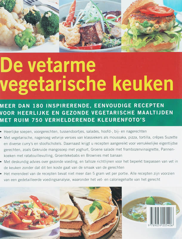 De vetarme vegetarische keuken De vetarme vegetarische keuken achterkant