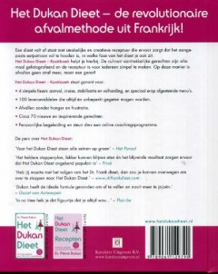 Het Dukan dieet kookboek achterkant