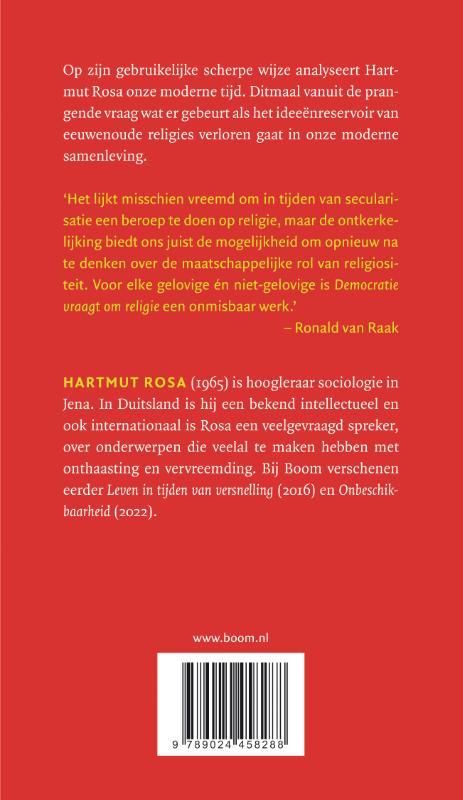 Democratie vraagt om religie achterkant