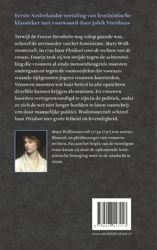 Pleidooi voor de rechten van de vrouw achterkant