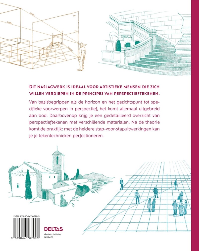 Perspectief leren tekenen achterkant