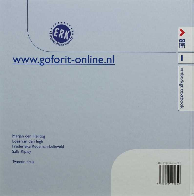 Go for it! 1 Vmbo/kgt Textbook Go for it! 1 Vmbo/kgt Textbook achterkant