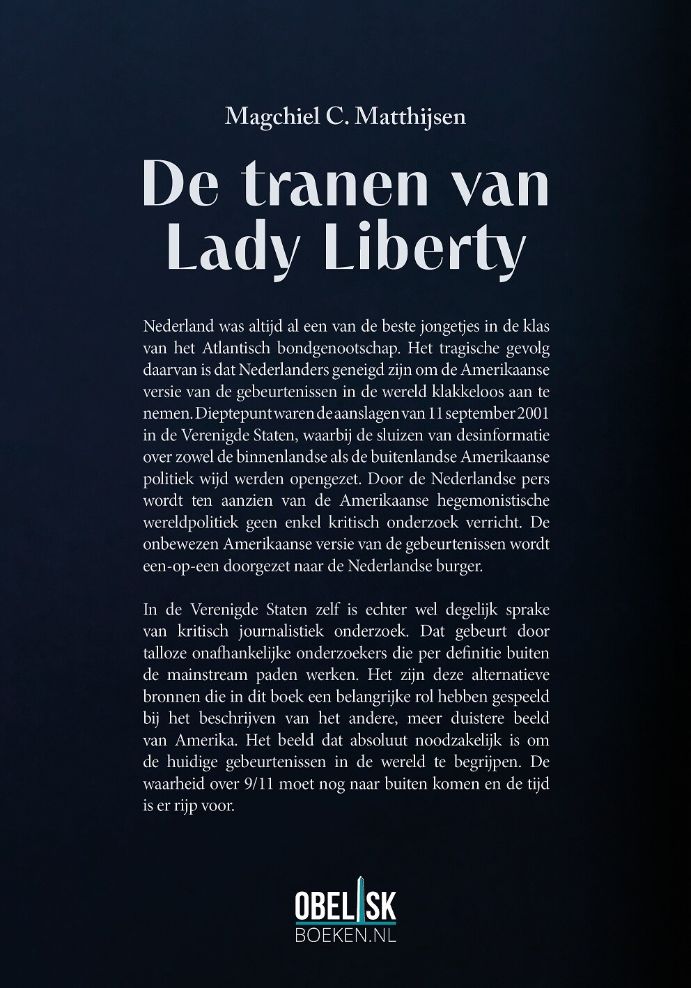De tranen van Lady Liberty achterkant