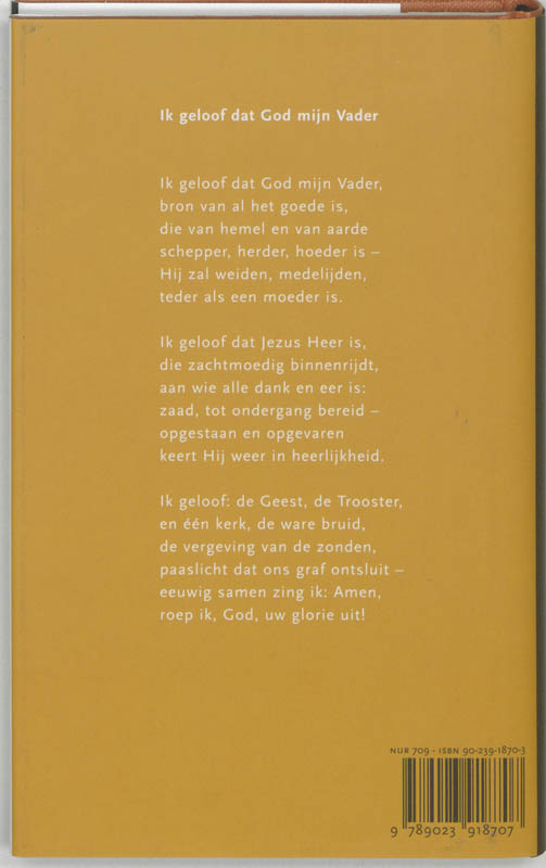 DAT GELOOF IK - de mooiste verzen om te zeggen/zingen DAT GELOOF IK - de mooiste verzen om te zeggen/zingen achterkant