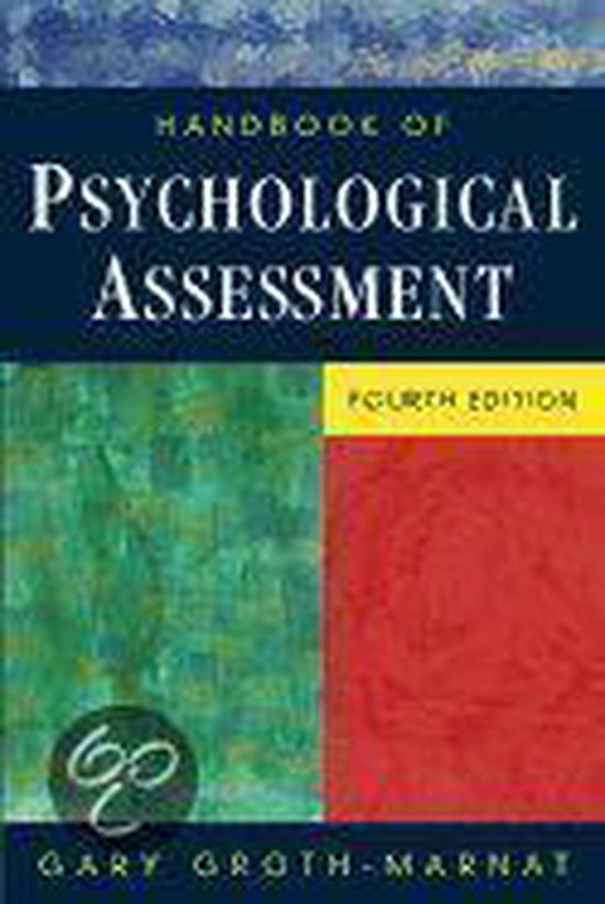 Handbook of Psychological Assessment (Fourth Edition)