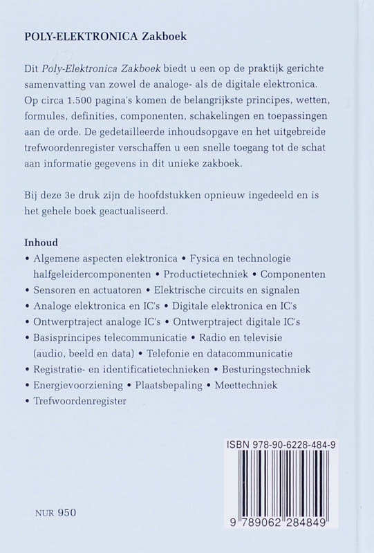 Poly-Elektronica Zakboek achterkant