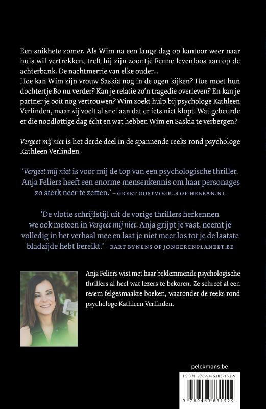 Vergeet mij niet / Kathleen Verlinden / 3 achterkant